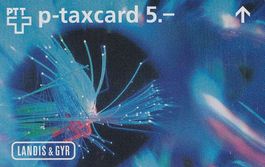 PTT p-taxcard 5.- Landis und Gyr Telefonkarte gebraucht