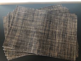 Tischset gewebt braun/schwarz 6 Stck.