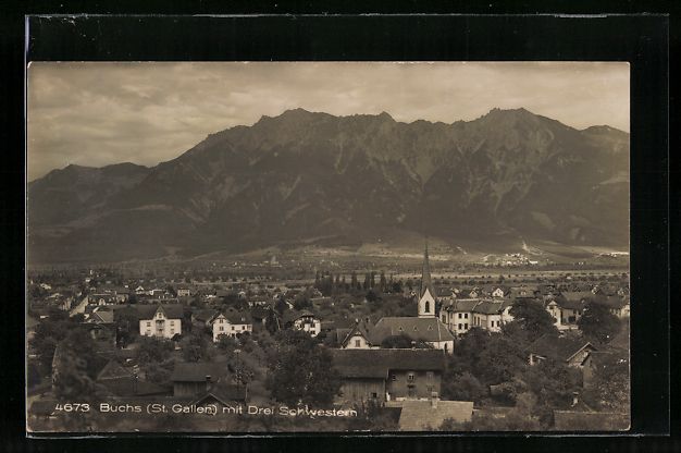 Ansichtskarten: Buchs, Teilansicht mit Blick auf Drei Sc – Gebraucht aus Berlin von bartko-reher