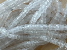 Strang echte white quarz Scheiben 2x4 mm