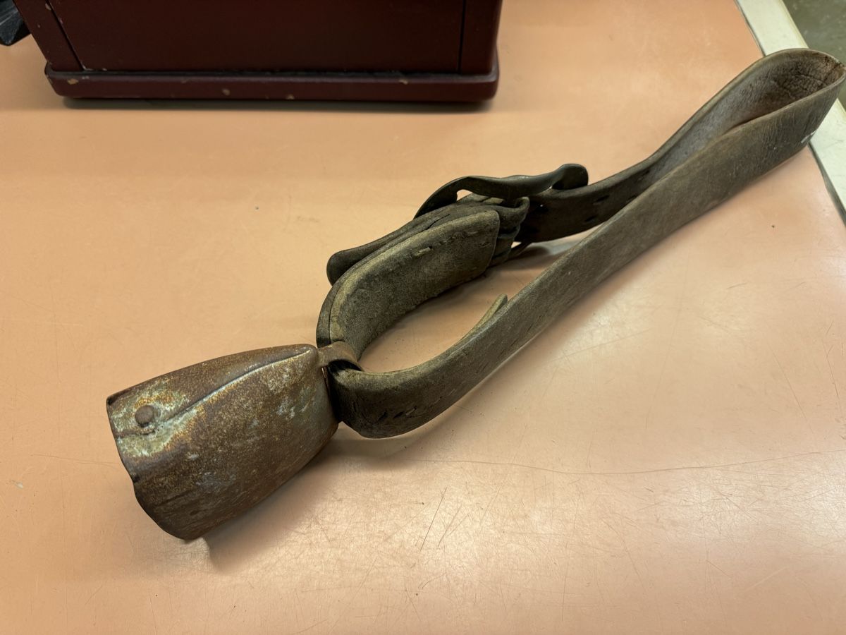 Campanacci mucche: Alte Schelle mit Lederriemen – Usato da Chur venduto da Meriva0 2