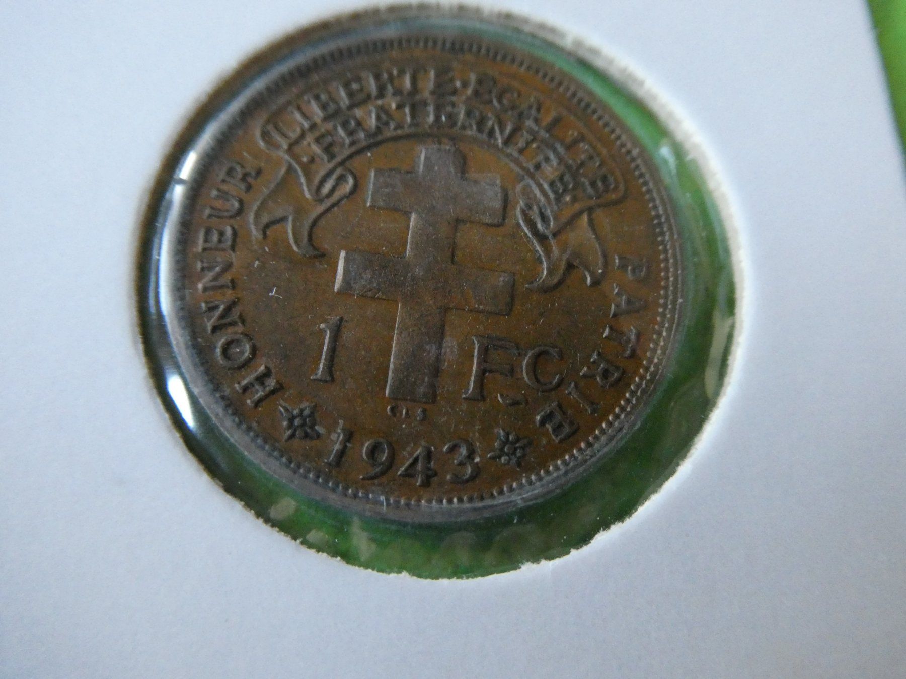 Tutti le monete: Madagaskar 1943, 1 Franc   unz – Usato da Hinterforst venduto da Rohusri 1