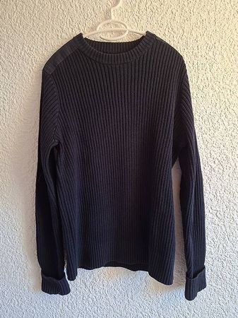 Blauer Strickpullover Grösse L