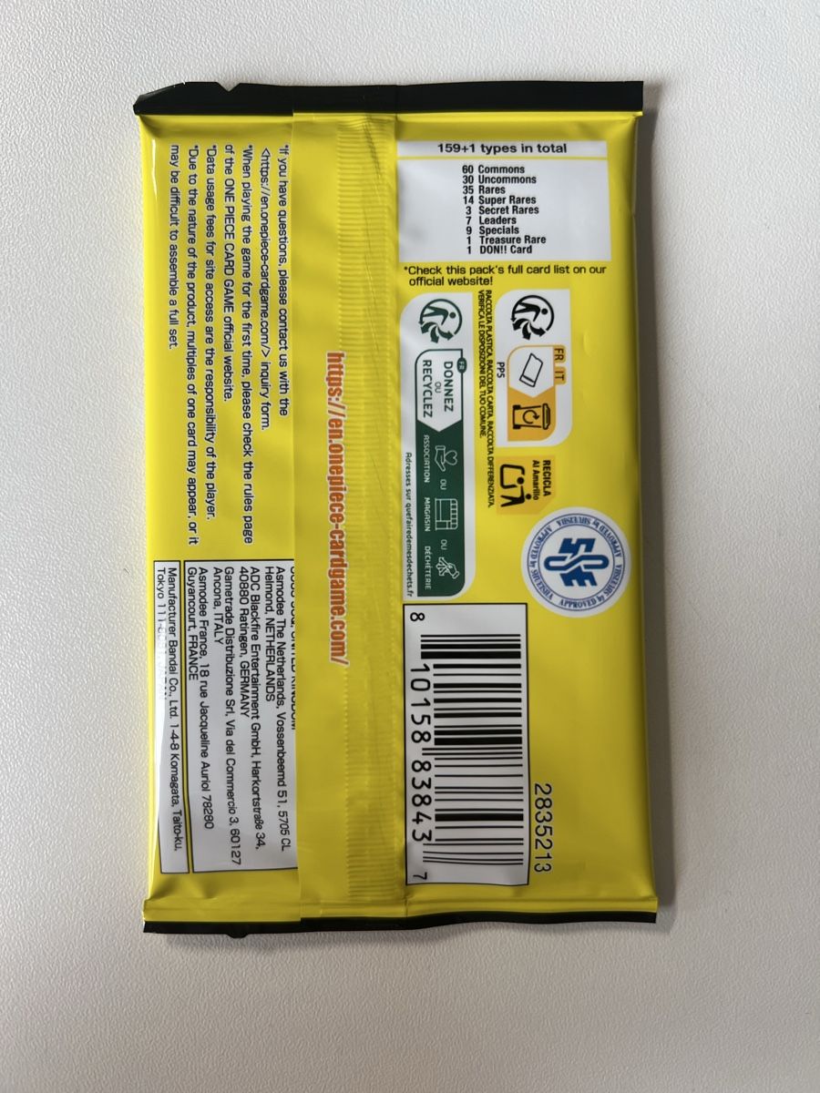 Bandai Carte collezionabili: One Piece OP15 EB04 English PACK – Nuovo e nell'imballaggio originale da Oberglatt ZH venduto da SuperArcade 1