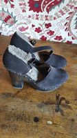 Lederabsatzschuhe mit Fell Gr.39