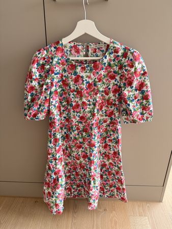 Kleid Stradivarius Blumenmuster Kurzarm Grösse S