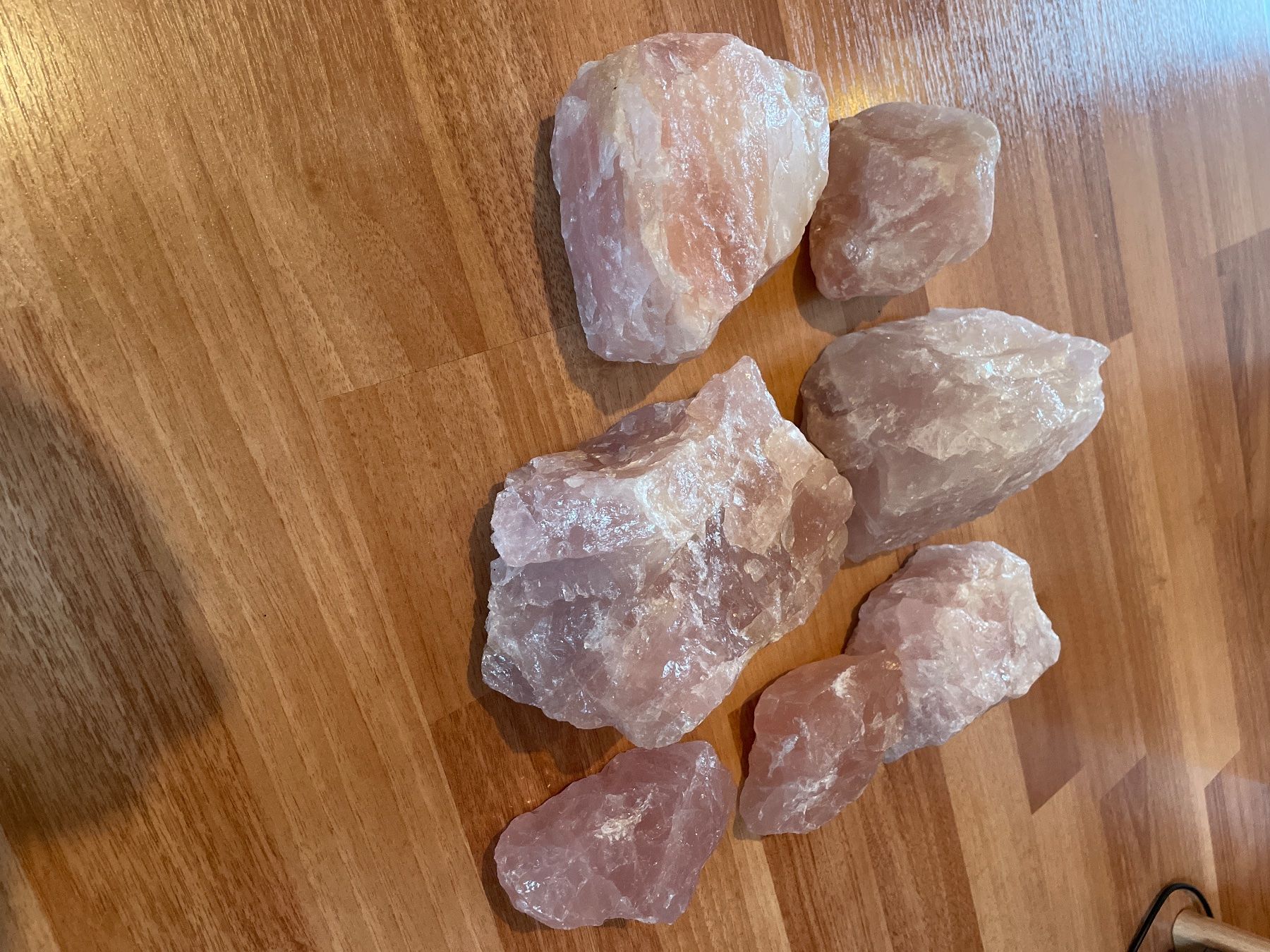 Minerali & Pietre curative: Rosenquarz Steine 7 Stück – Usato da Heiden venduto da fam_797q 1