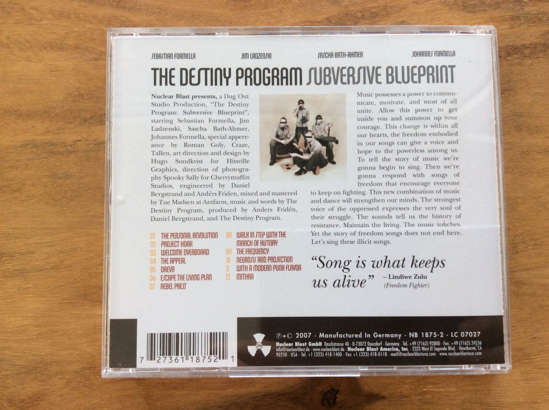 CDs: CD The Destiny Program – Subversive – Gebraucht aus Horgen von flyingpenguin2000 2