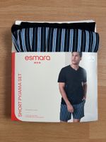 ⭐️ESMARA⭐️ Herren Kurzer Pyjama 100% Baumwolle Dunkelblau L