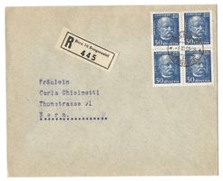Bern 01.06.32 Brief (R445) Zu#193 Mi#261 4-Block [L31]