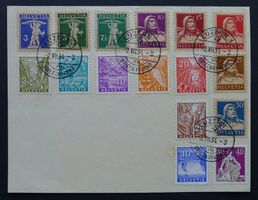 1934, FDC Landschaftsbilder 194-200 Buchdruck, Kat: 3800.-
