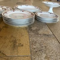 6x Langenthal Porzellan Teller 1929 Gusberti Lugano Blumen G