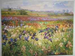 IRISFELD. auf Baumwollleinwand und Keilrahmen  /  Kunstdruck