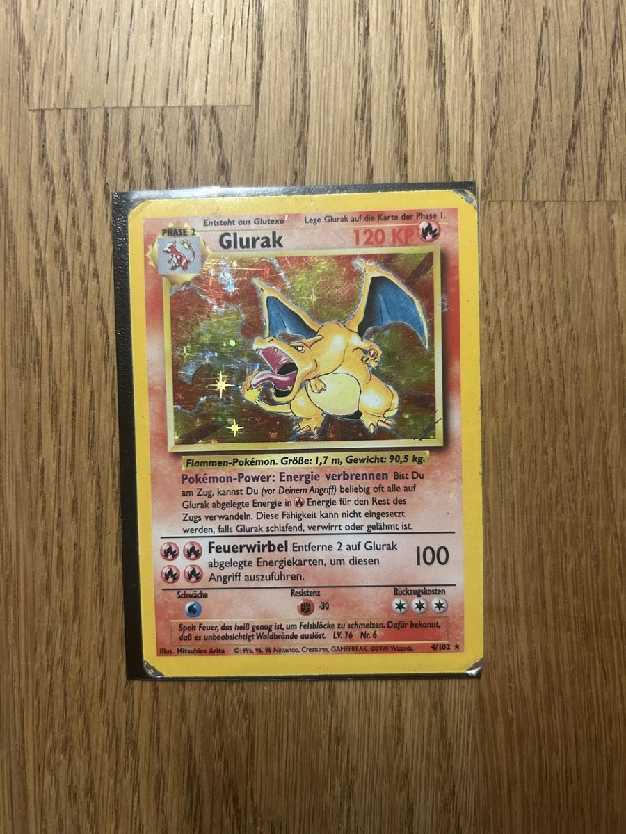 Pokémon Carte collezionabili: Pokémon Glurak 4/102 Holo Base Set – Usato da Kestenholz venduto da Norvik