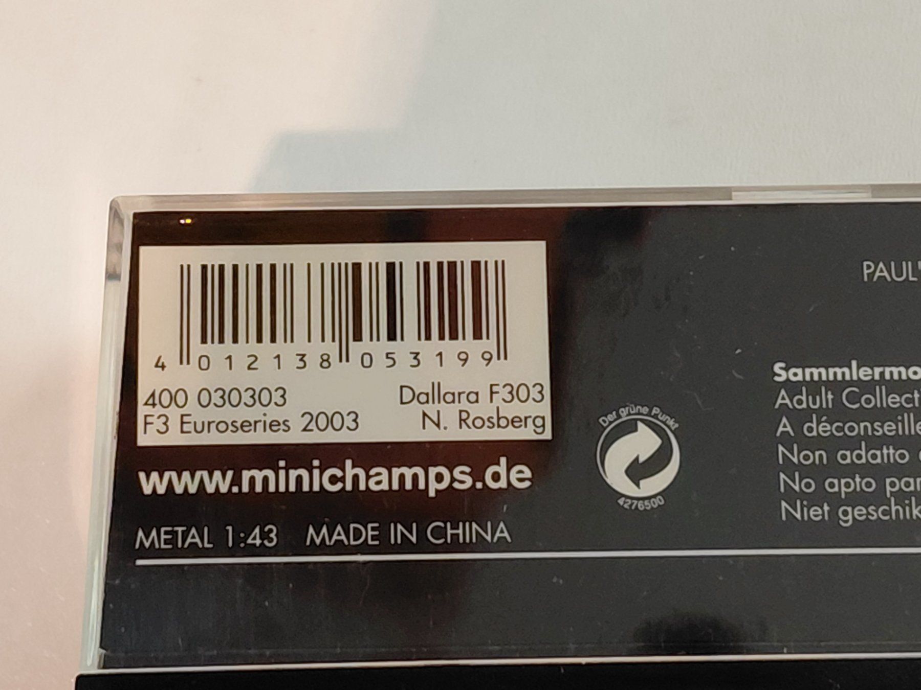 Minichamps Modellautos: OPEL Formel 3 – Gebraucht aus Bern von ascona43 1