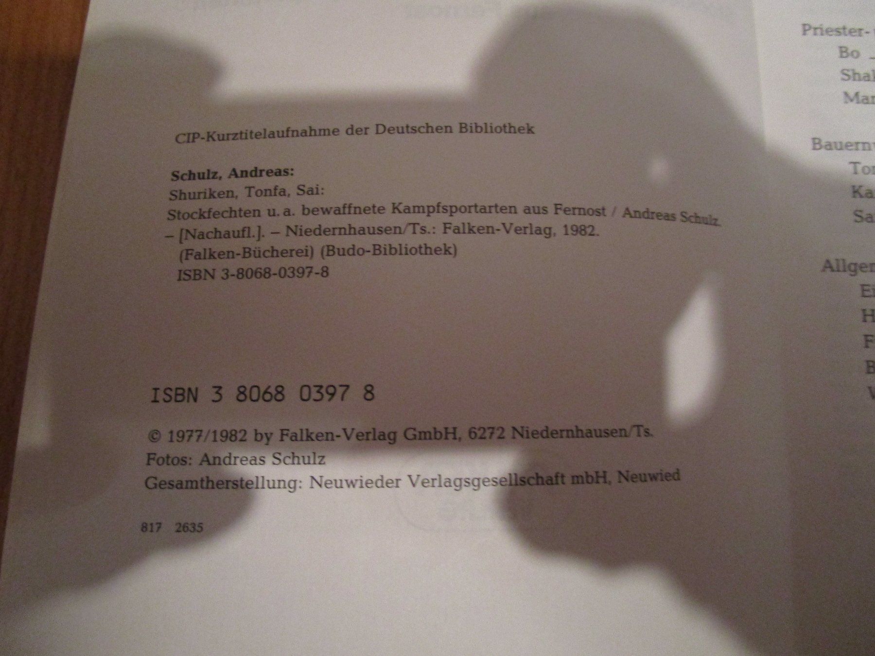 Libri: Shuriken, Tonfa, Sai – Usato da Wetzikon ZH venduto da Storchadebar 1