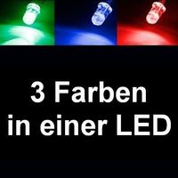 RGB-LED 5mm rot/grün/blau verkabelt