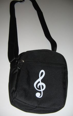 Tasche mit Musikmotiv (Violinschlüssel)