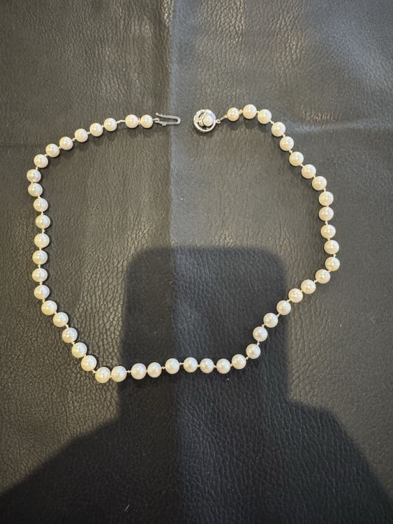 Collier De Perles Avec Fermoir Argent - Occasion élégant