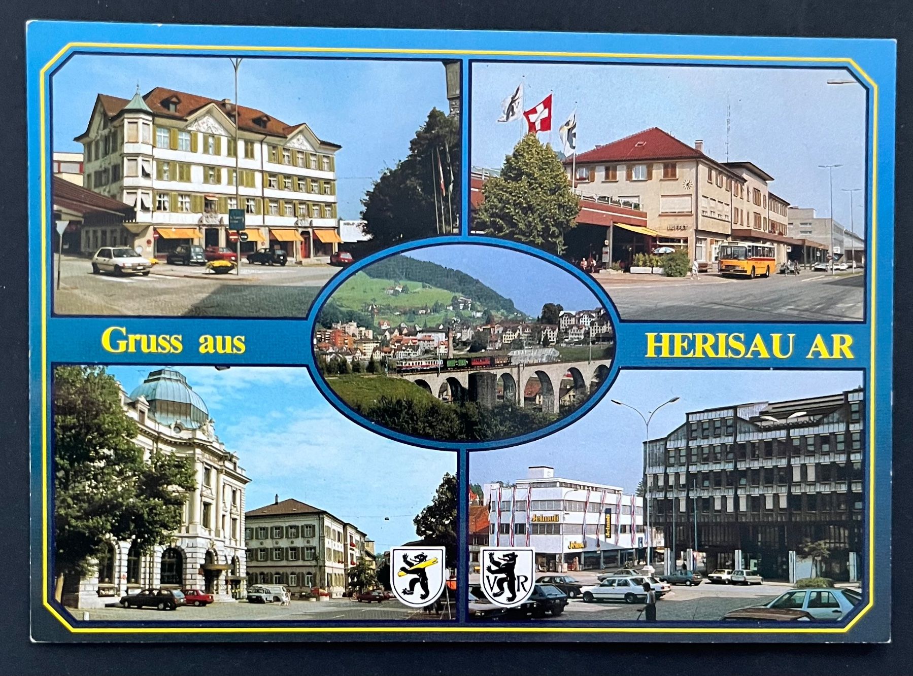Ansichtskarten: HERISAU AR, Mehransicht/ Postauto – Gebraucht aus Ostermundigen von DaxKarten-75