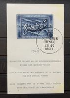 Spendenblock 1945 gestempelt (gelbe Gummierung) ; SBK 250.-