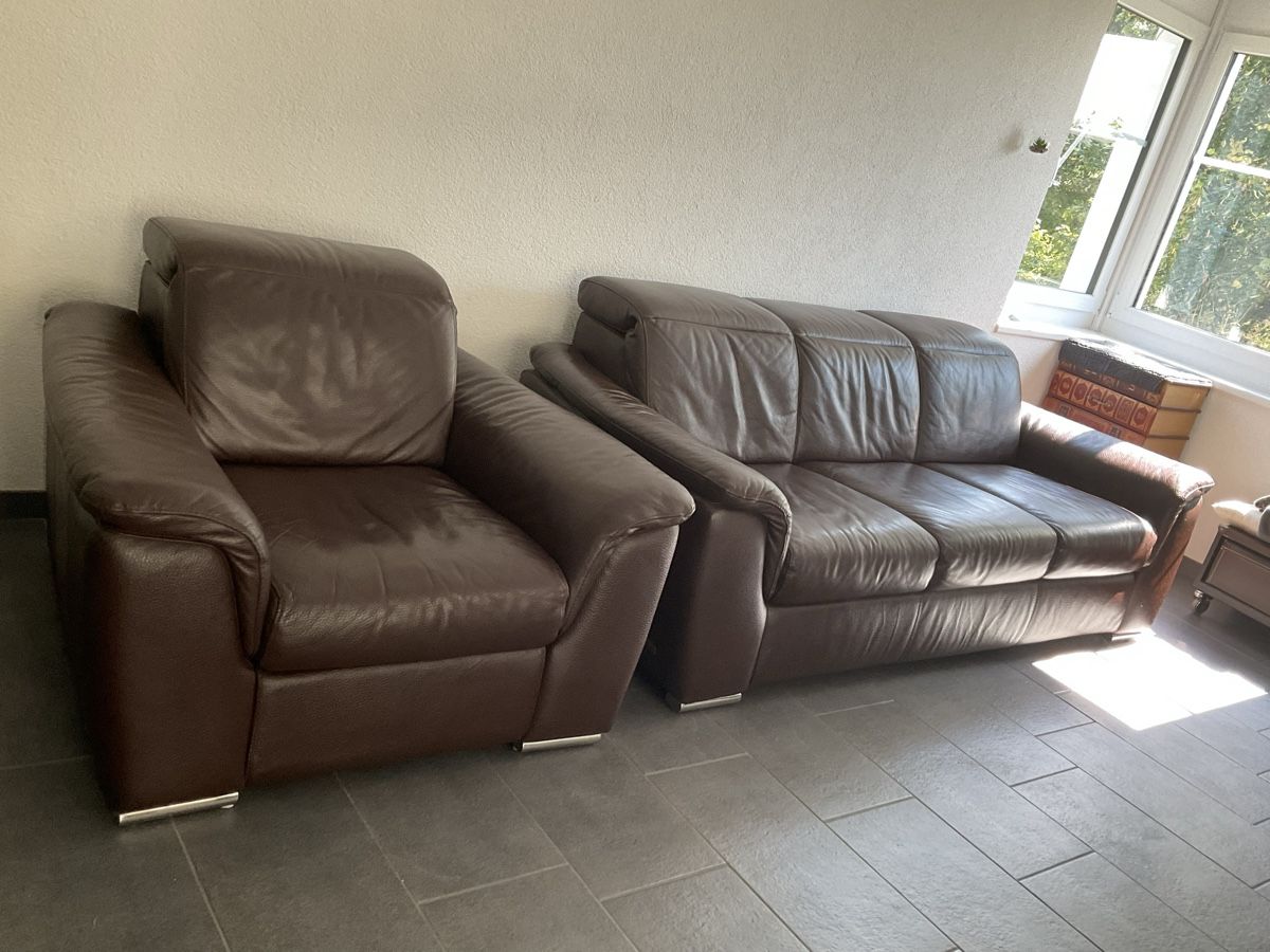 Sofas: Real leather sofas – Gebraucht aus Winterthur von dve_j2q8