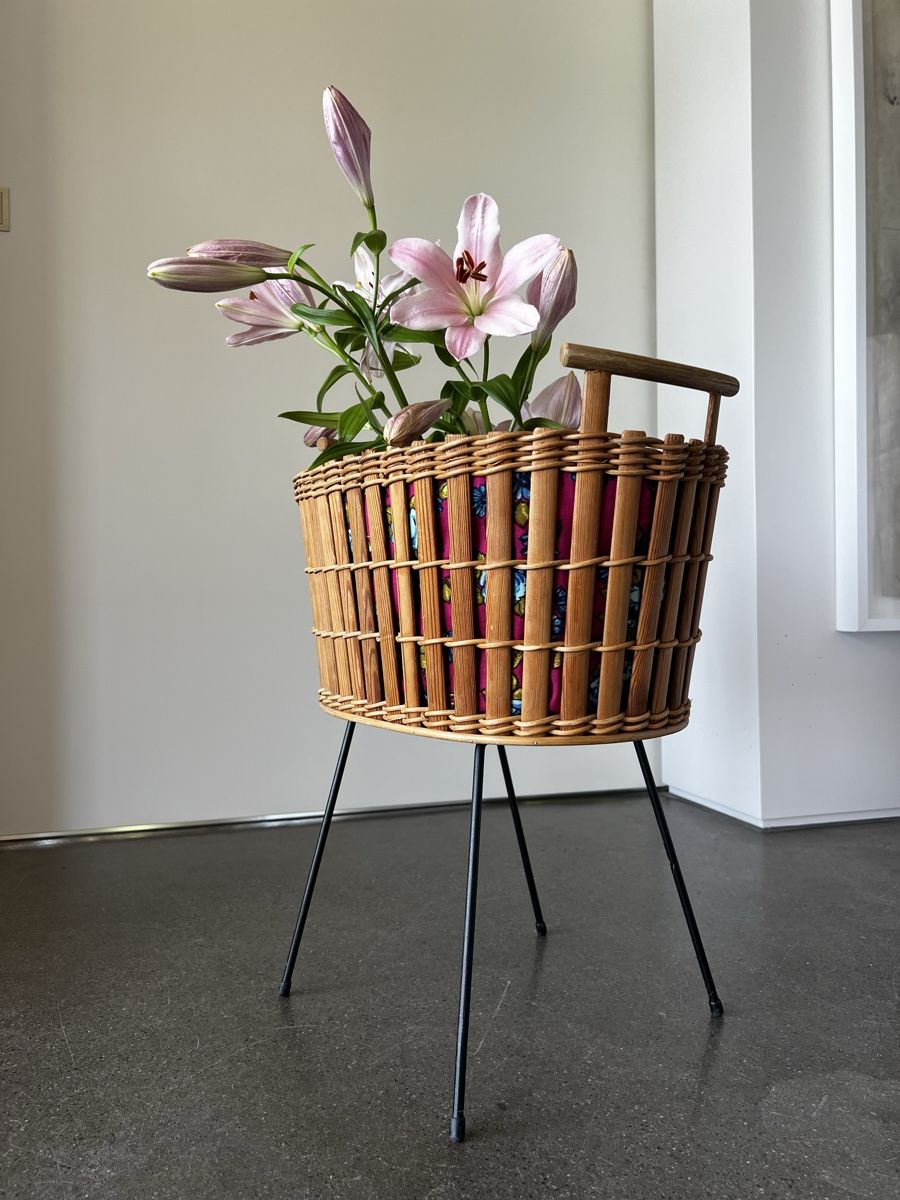 Altro per la casa: Vintage Wicker Basket, Mid century Side table – Usato da Oberägeri venduto da Theonose74 3