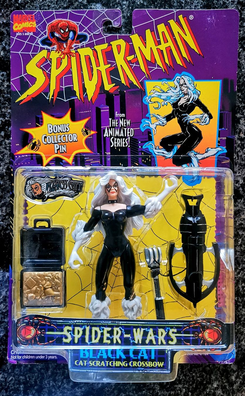 Marvel Figuren: Black Cat 1996 Vintage Actionfigur Spiderman Marvel Comics – Neu und originalverpackt aus Rorschach von Actionvintage789