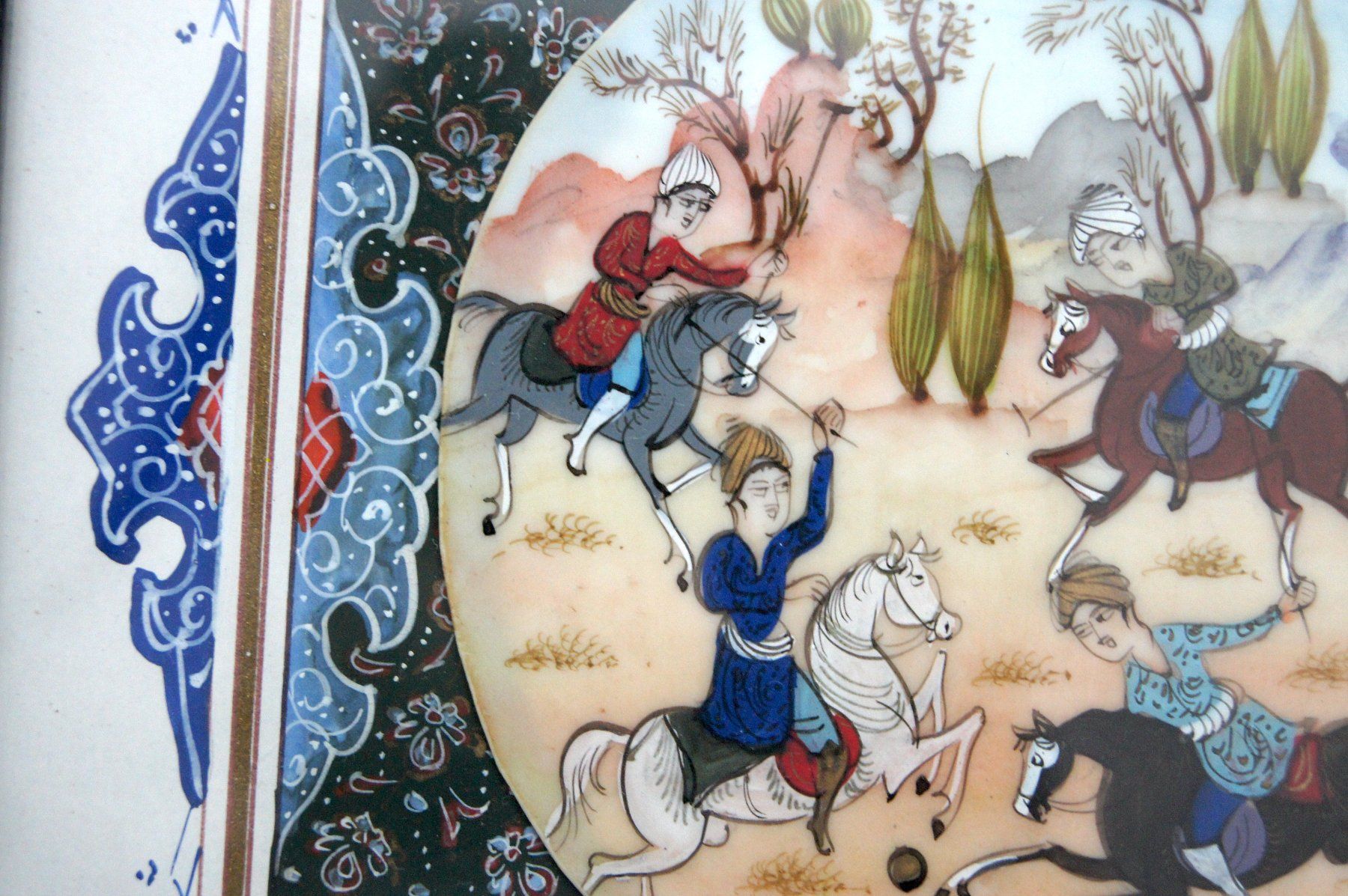 Tableaux: Persische Miniaturmalerei: Polospiel – D'occasion à Geroldswil par ARTEFACTO 5