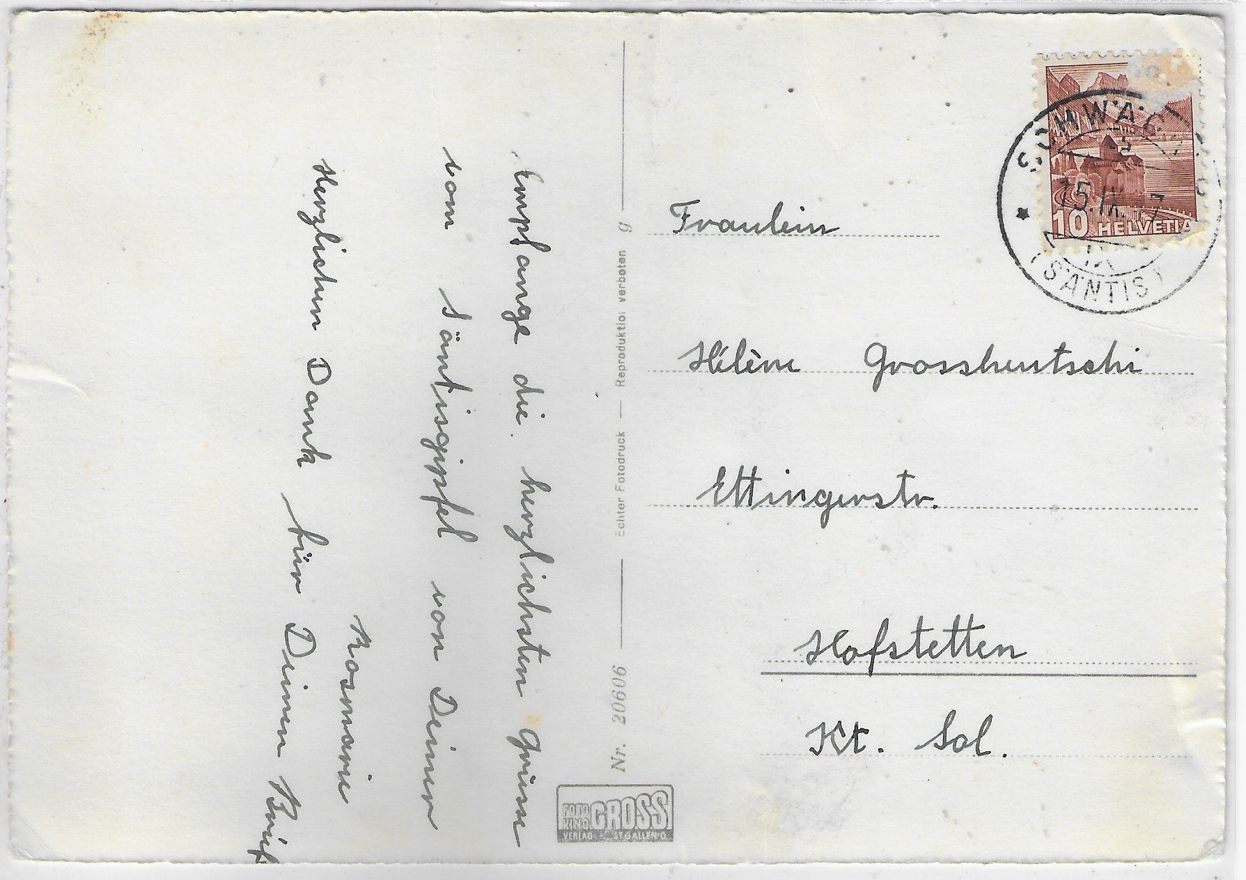 Cartes postales: Säntis Schwebebahn – Défectueux à Ettingen par Kartenplanet 1