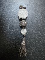 Boho Quasten-Anhänger / Schmuck-Zubehör mit Craquelé-Perlen