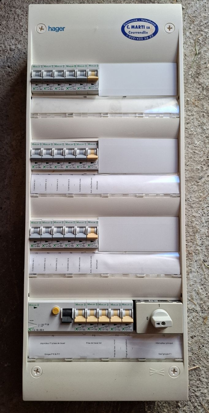 Hager Elektronikbauteile: tableau électrique + disjoncteurs – Gebraucht aus Eschert von SoS_Tilt_and_Co