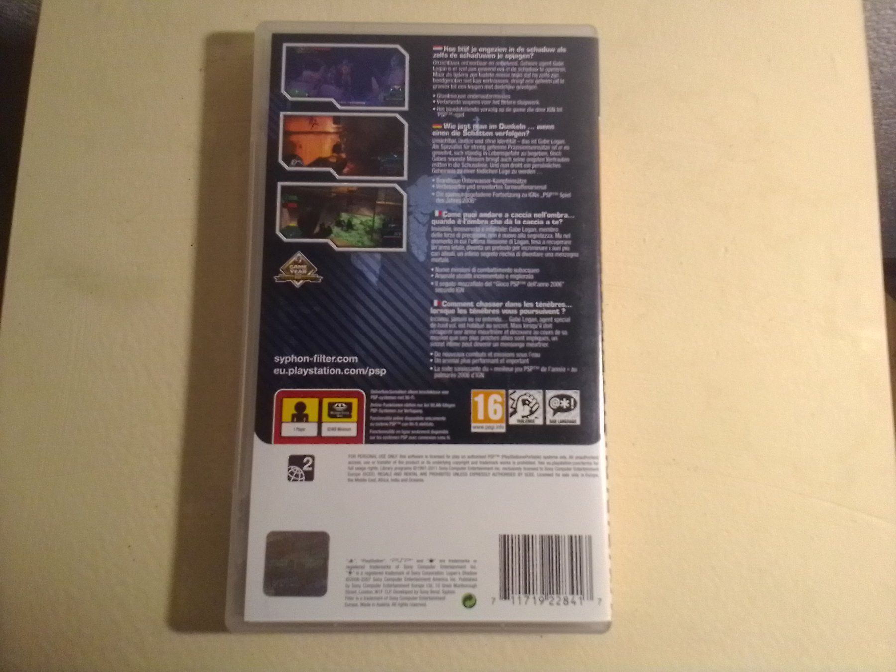 Spiele: PSP: Syphon Filter: Logan's Shadow (vergriffen) – Gebraucht aus Brittnau von Zibu 1