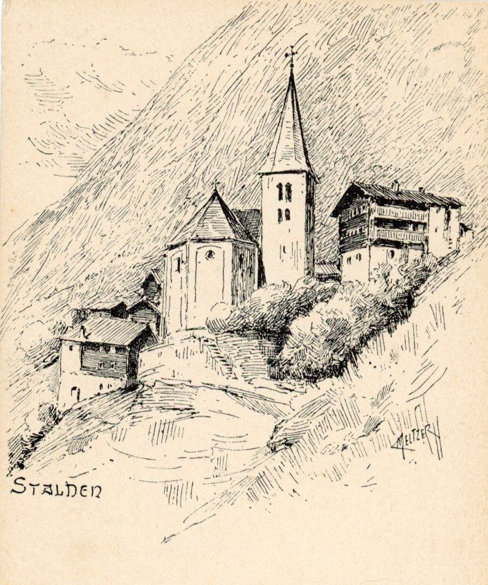 Cartoline postali: Stalden   VS        um 1900 – Usato da Brig venduto da Valcards54