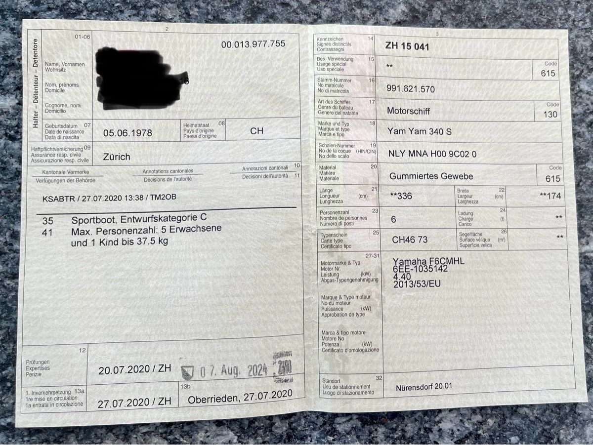 Yam Barche: Boot YAM 340S – Usato da Nürensdorf venduto da catno01 9