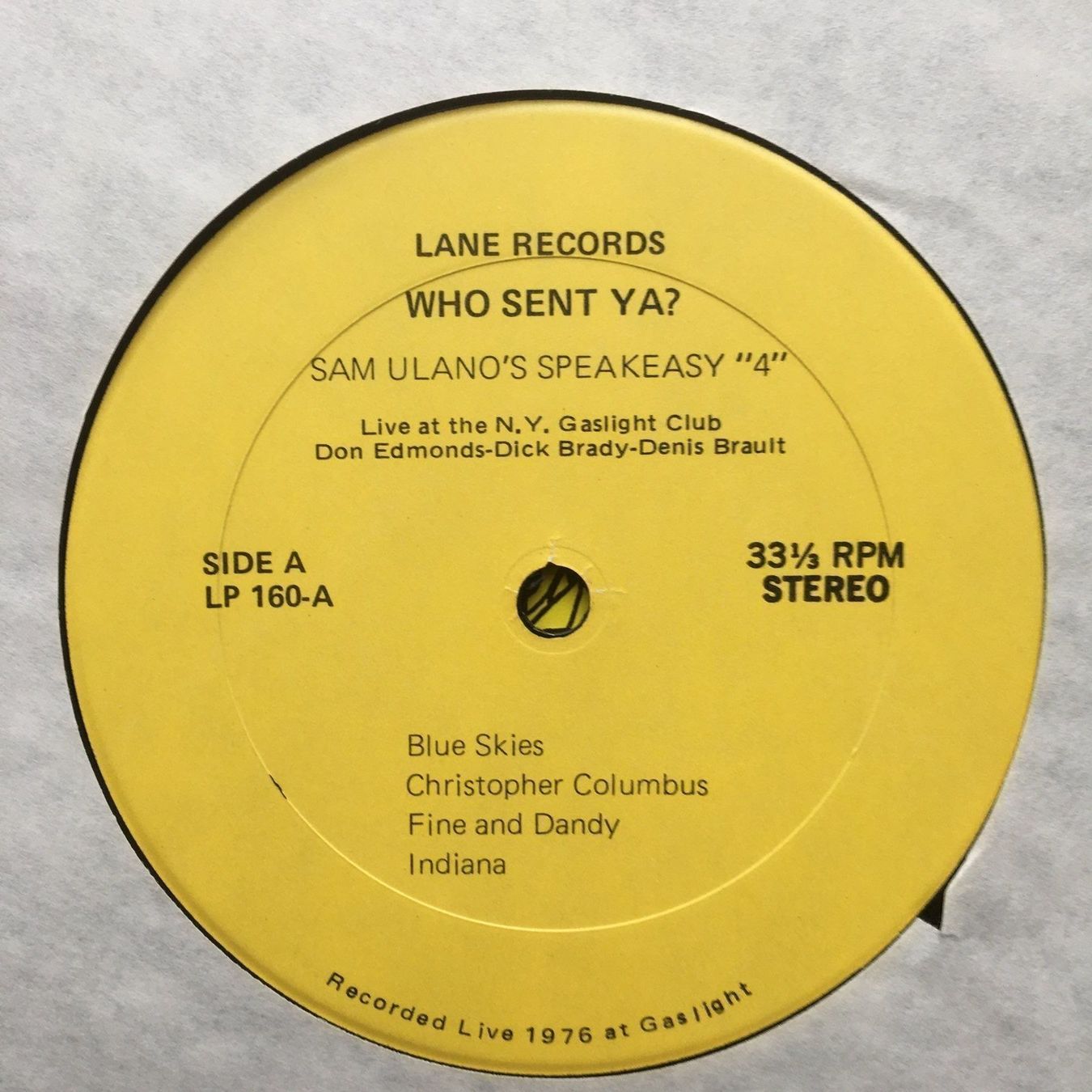 Vinyles: Sam Ulano's Speakeasy "4" LP Vinyl  LP160 – D'occasion à Subingen par ArtBead 3