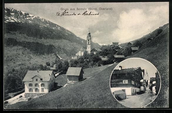 Ansichtskarten: Somvix /Bünd. Oberland, Teilansicht mit – Gebraucht aus Berlin von bartko-reher