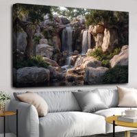 Riesig 🔝 SUPER PREIS 💲 Wandbild 120x80 NEU / Wasserfall