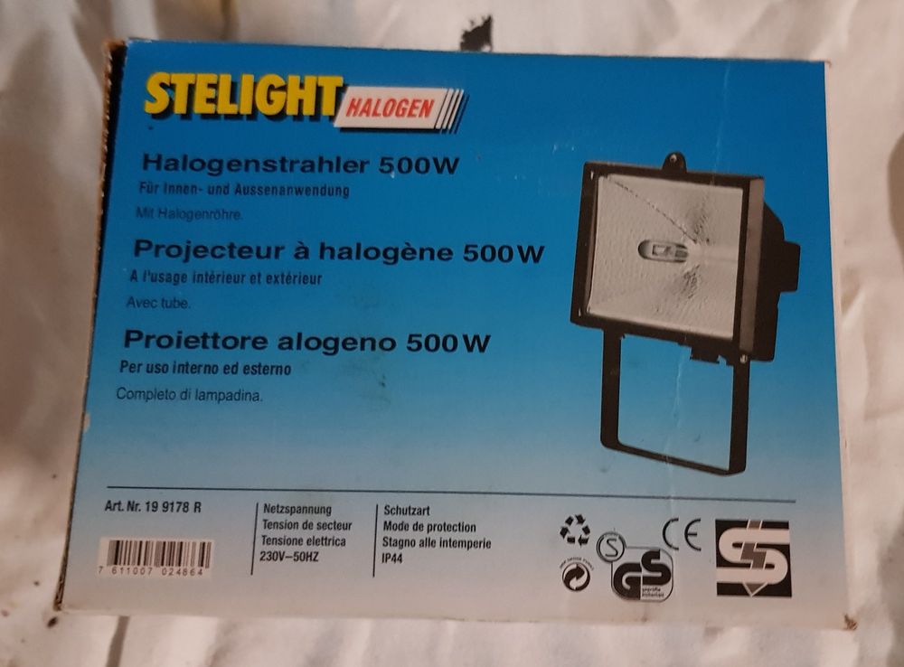 Stelight Halogenstrahler 500W - Top Zustand für den Garten! (Neu und ...