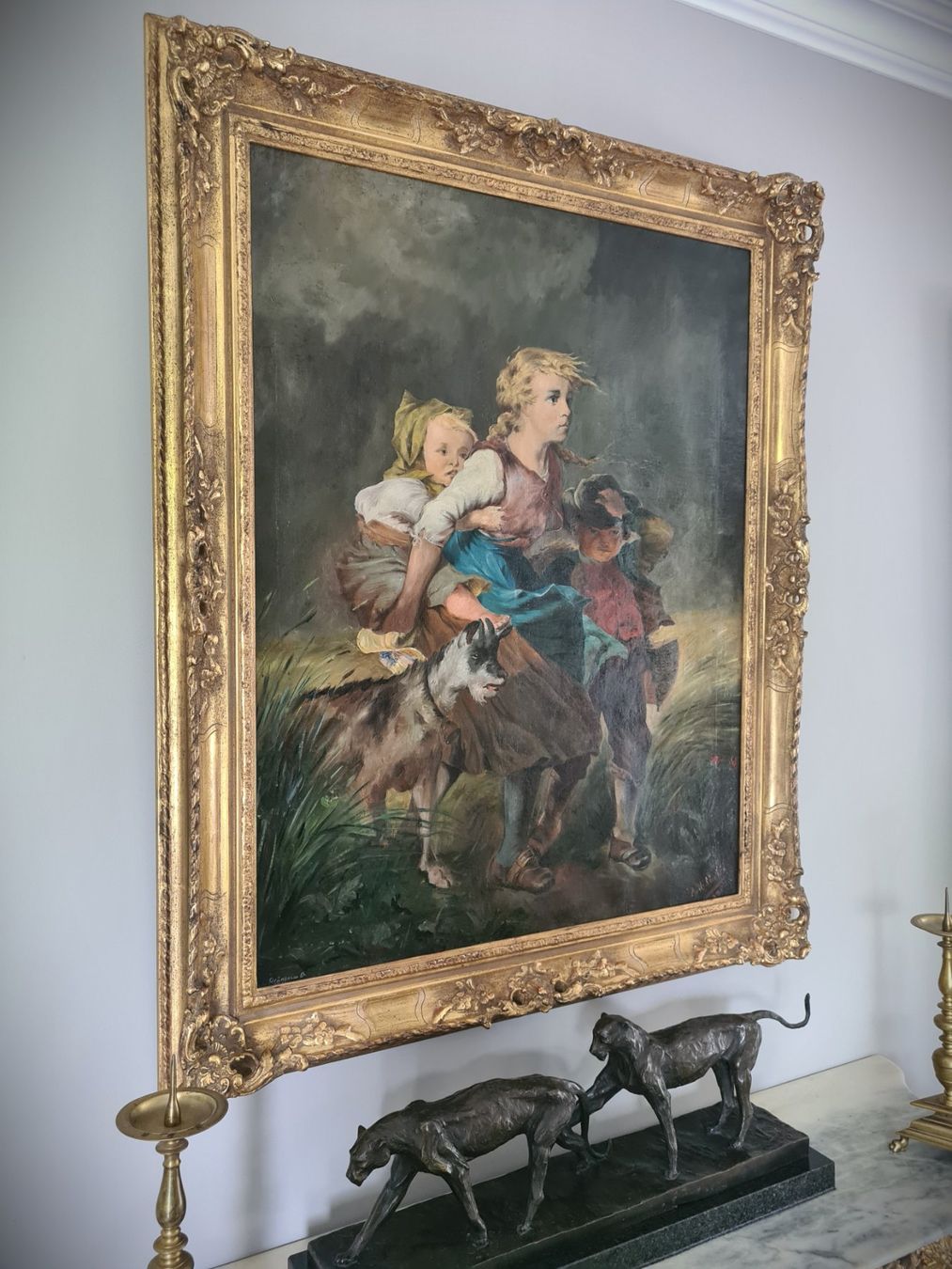 Dipinti: Grossartiges Gemälde von Arthur Hutter 1903 – Usato da Rotkreuz venduto da Dobermann5 4