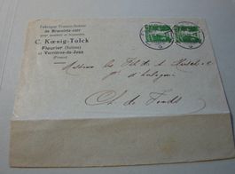 Brief Fabrique Franco-Suisse, Fleurier, Uhrenarnbänder 1916