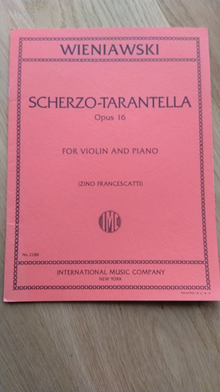 Libri: Scherzo Tarantella; Wieniawski – Usato da Zürich venduto da kba_579s