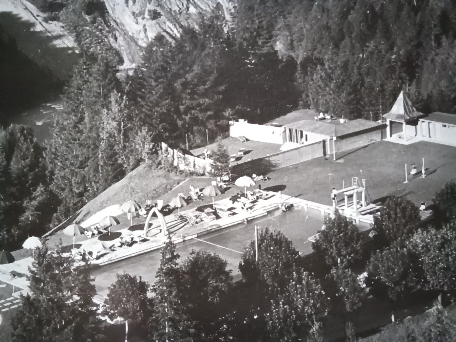 Cartes postales: 606, Vulpera mit Strandbad, GR, Blick auf Schulz – D'occasion à Aarau Rohr par mgvw 2