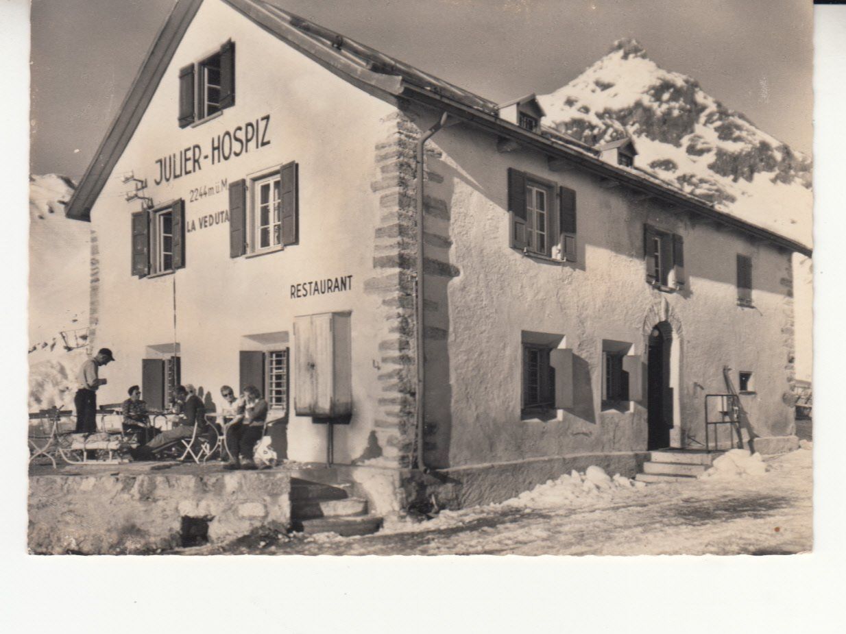 Cartoline postali: Julier Hospiz ca. 1950 – Usato da Bürglen TG venduto da StampGraf