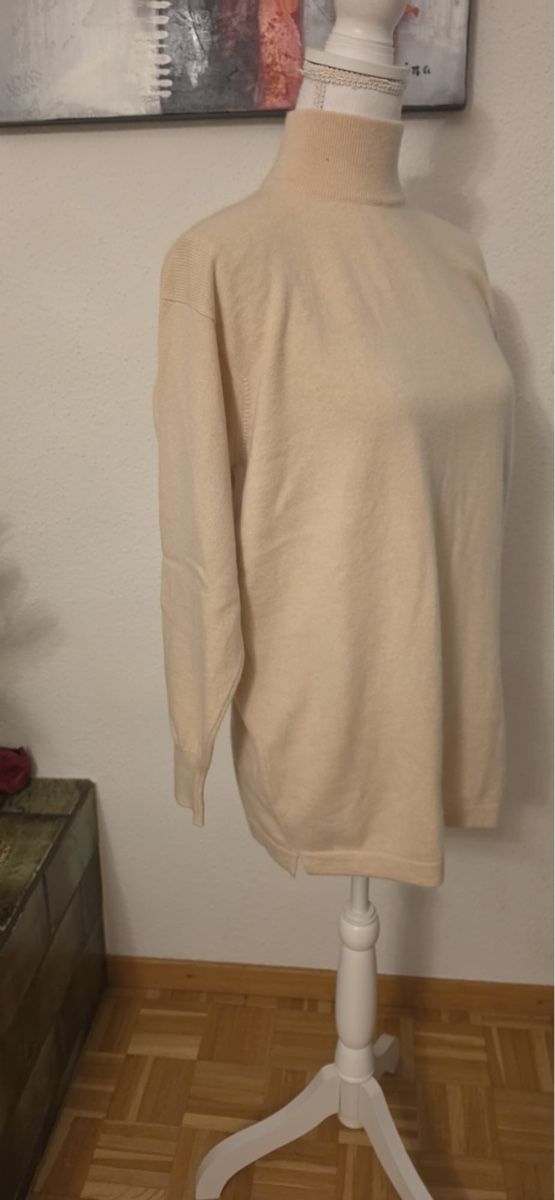 Tuniken: Rollkragen Pullover Longhin Kaschmir beige gr.L – Gebraucht aus St. Gallen von mania03 4