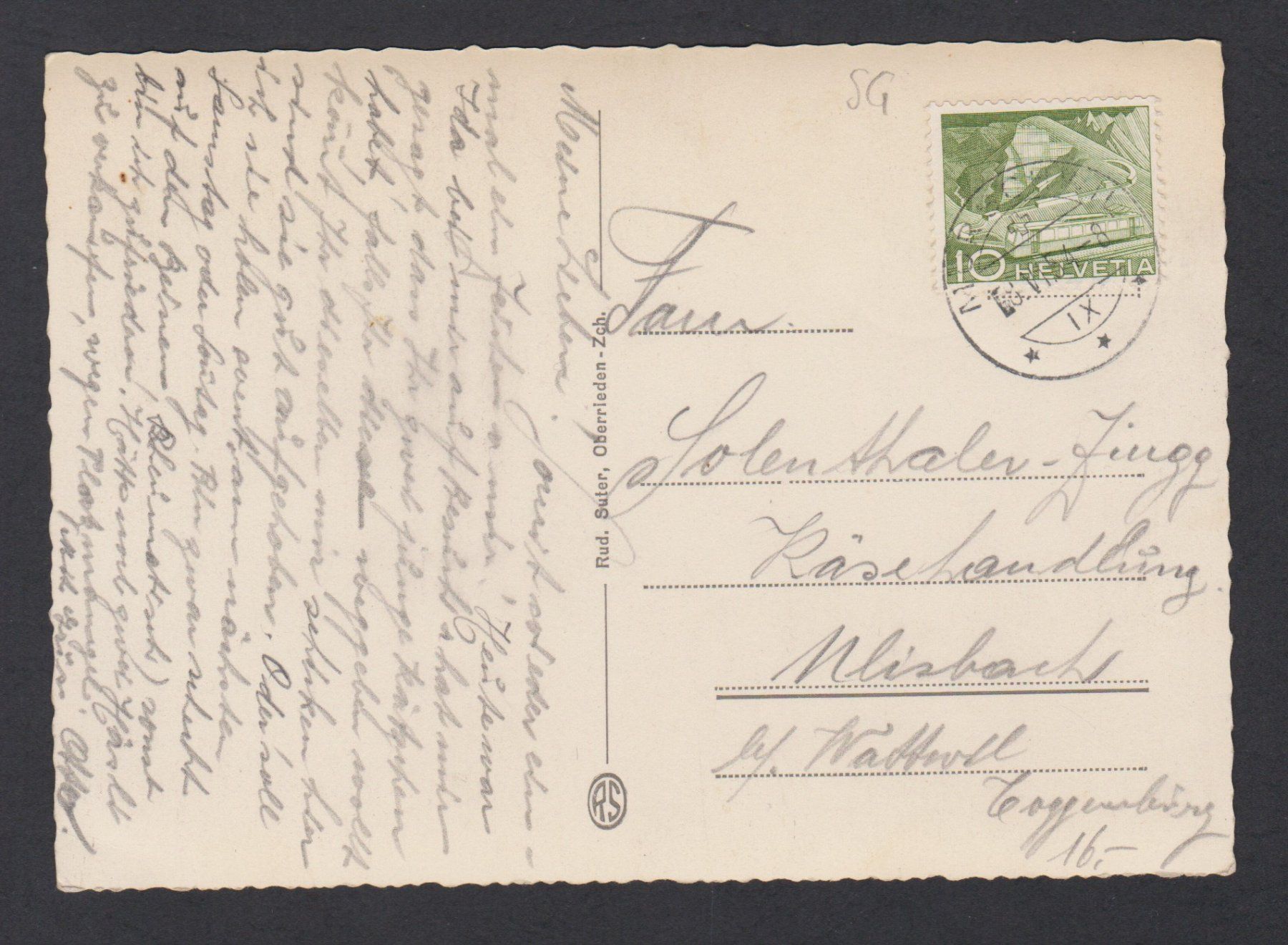 Cartoline postali: Mörschwil   :   alte Ansichtskarte um 1950 – Usato da Vitznau venduto da Ropaku 1