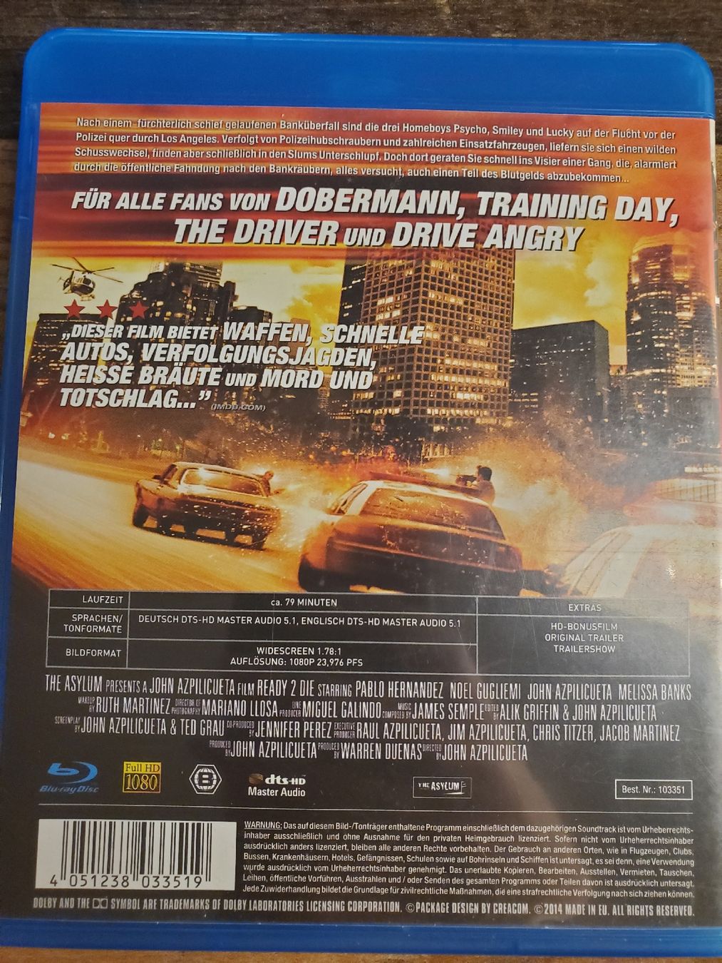 Tutti i DVDs: READY 2 DIE Blueray Disc – Usato da Weinfelden venduto da RobsFortune 2