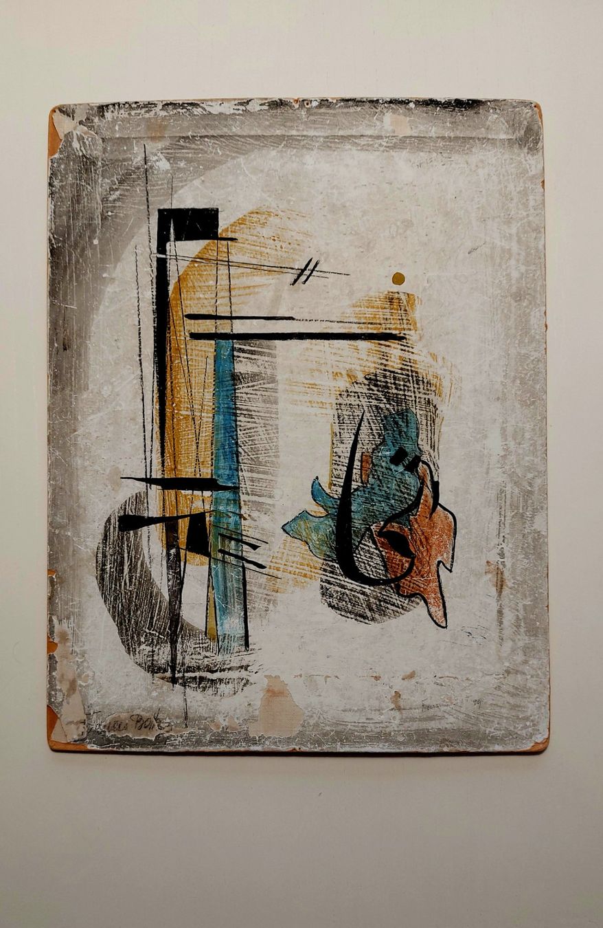 Gemälde: Francis Bott, Originalgemälde Beidseitig bemalt um 1958 – Gebraucht aus Zürich von p.weingaertner