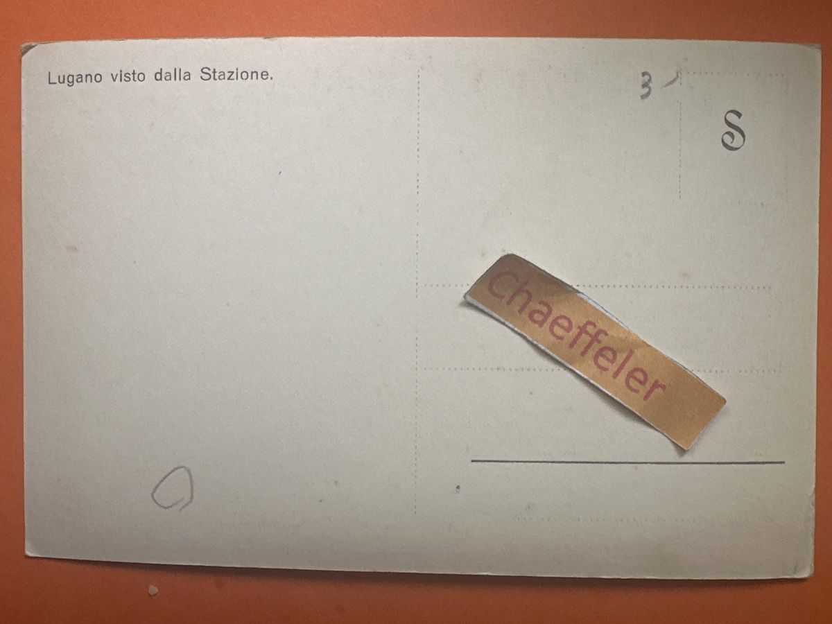 Cartes postales: Lugano Vista della Statione. – D'occasion à Zürich par Chaeffeler 1