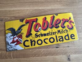 Emailleschild Tobler's Chocolade - blechschild antik